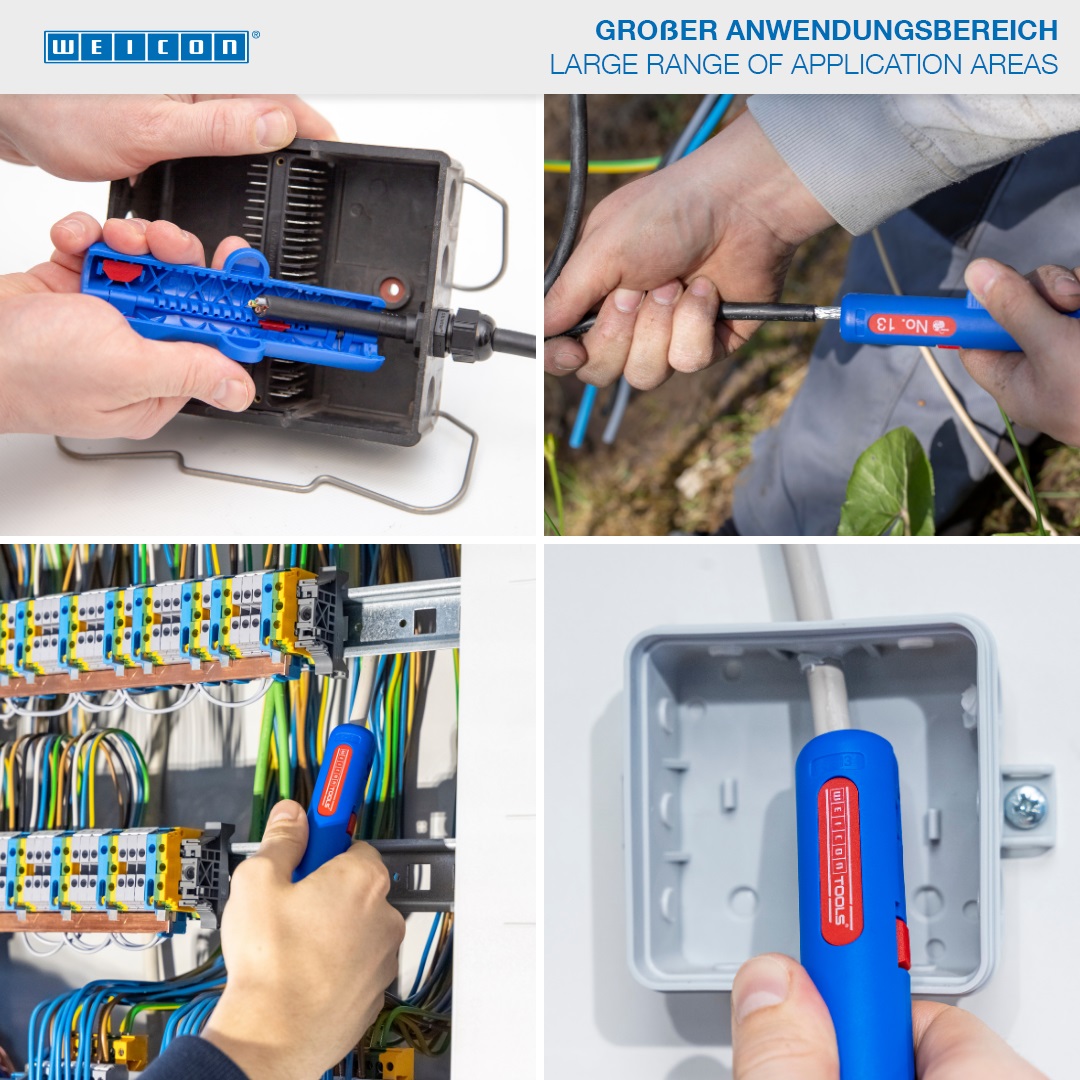 Round Cable Stripper No. 13 | for stripping all common round cables I working range 6,0 - 13,0 mm Ø