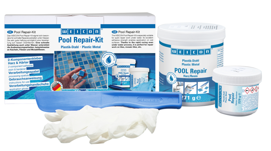 WEICON Pool Repair-Kit | fast repair work, even underwater