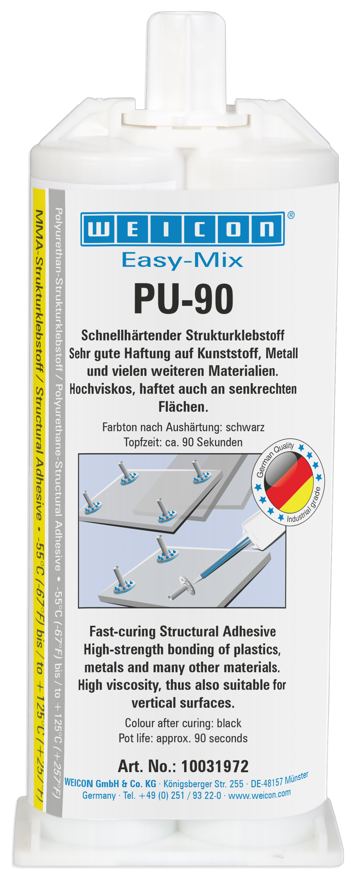 Easy-Mix PU-90 Polyurethane Adhesive | polyurethane adhesive, high strength, pot life approx. 90 seconds